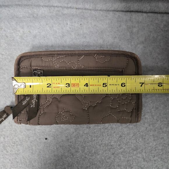 Thirty One Brown Quilted Soft Zip Around Wallet - Picture 4 of 8